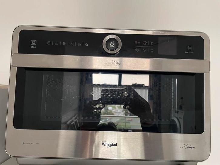 Whirlpool Jet Chef Combimagnetron - Zo goed als nieuw!, Witgoed en Apparatuur, Magnetrons, Zo goed als nieuw, Tussenbouw, Combimagnetron