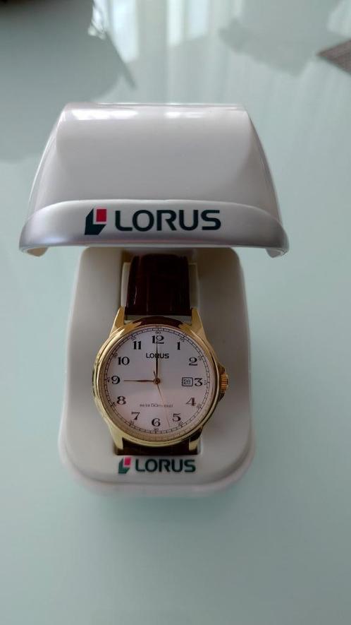 Horloge Lorus, Sieraden, Tassen en Uiterlijk, Horloges | Heren, Nieuw, Polshorloge, Seiko, Goud, Leer, Ophalen of Verzenden