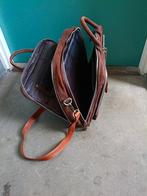 Bruine leren aktetas / boekentas, Gebruikt, Bruin, Aktetas of Boekentas, Leer