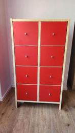 Ladekast rood, Huis en Inrichting, Kasten | Ladekasten, Ophalen, Gebruikt, 5 laden of meer, 50 tot 100 cm