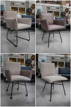 4 luxe eetkamerstoelen Sanne Jess Design leer stof naturel, Huis en Inrichting, Stoelen, Ophalen, Zo goed als nieuw, Leer, Vier