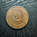 Duitsland 2 pfennig 1875 B, Ophalen of Verzenden, Duitsland