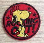 SNOOPY Peanuts Rocking out ! kleding stoffen patch, Verzenden, Snoopy, Nieuw
