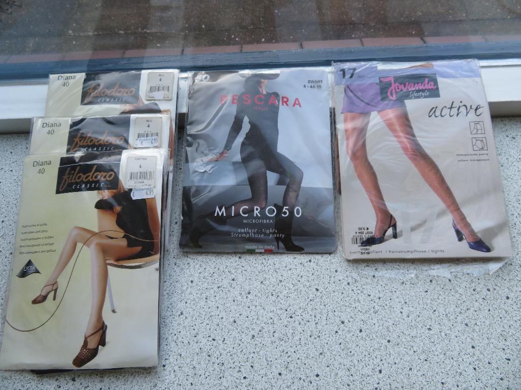 5 Nieuwe panty's Jovanda Pescara Diana Filodoro maat 44/46, Zwart, Nieuw, Ophalen of Verzenden, Maat 44/46 (L)