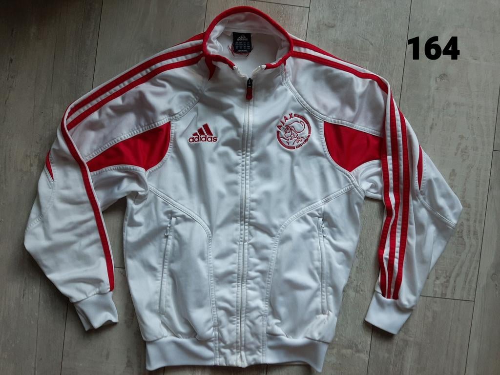 ️ AJAX Trainingsvest mt 164, Adidas, Gebruikt, Jongen of Meisje, Sport- of Zwemkleding