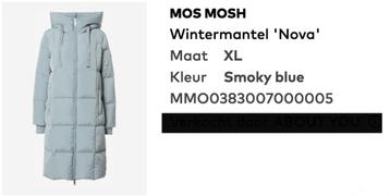 MosMosh  Wintermantel GEWATTEERD - Smokey Blue NIEUW beschikbaar voor biedingen
