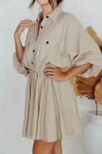 Beige Linnen Mini Jurk Pure The Label Maat XS, Beige, Ophalen of Verzenden, Zo goed als nieuw, Maat 34 (XS) of kleiner