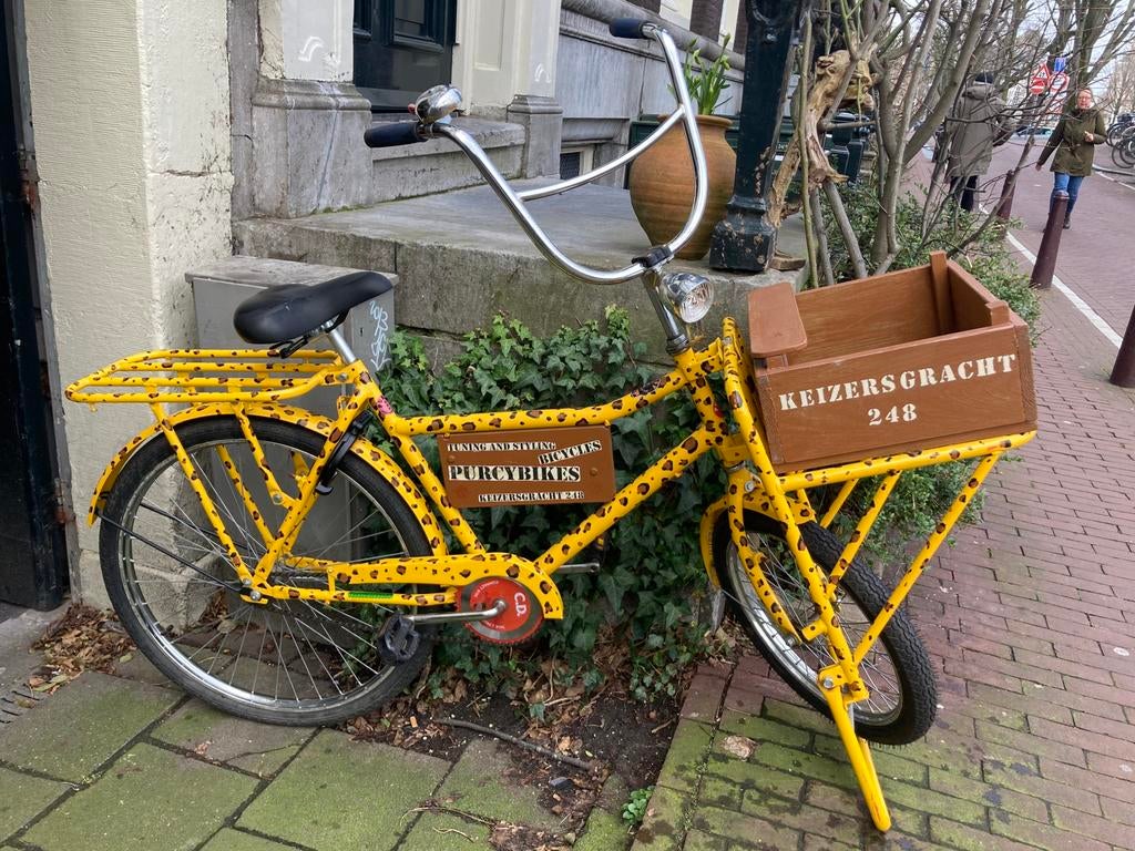 Te koop : panter beschilderde oersterke transportfiets, Fietsen en Brommers, 55 cm of meer, Ophalen, Zo goed als nieuw, Minder dan 10 versnellingen