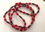 Prachtige Vintage ketting goud rood kleur, Verzenden, Zo goed als nieuw