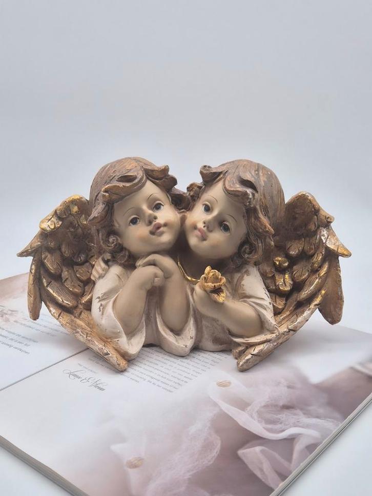 Barok Engel Duo Beeld - Liefdevolle Decoratie, Verzamelen, Beelden en Beeldjes, Nieuw, Ophalen of Verzenden