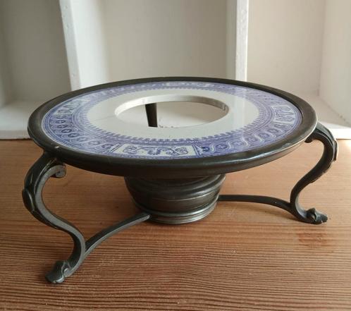 theelicht tin Shaw & Fisher Sheffield, Antiek en Kunst, Antiek | Tin, Ophalen of Verzenden
