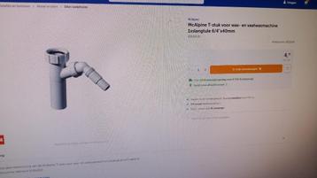 McAlpine T-stuk voor was en vaatwasmachine 1x slangtule beschikbaar voor biedingen