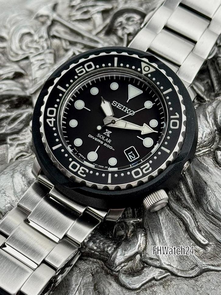 Seiko Prospex Tuna SNE497P1 Solar. Full set 2020 !, Sieraden, Tassen en Uiterlijk, Horloges | Heren, Gebruikt, Polshorloge, Seiko
