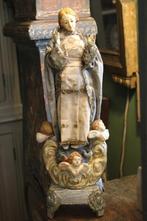 Antieke franse madonna wereldbol slang engel engelen santos, Ophalen of Verzenden
