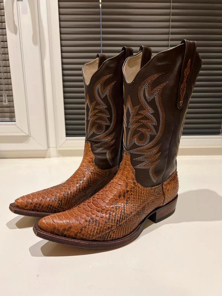 Tony Mora Spain pythonleer cowboylaarzen maat 43, Kleding | Heren, Schoenen, Gedragen, Boots, Bruin, Ophalen of Verzenden