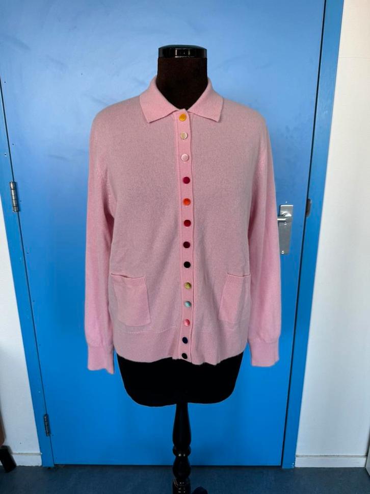 Estheme Cachemire. Cardigan with multi-colored buttons, Kleding | Dames, Blouses en Tunieken, Zo goed als nieuw, Verzenden