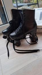 Roller skates zwart leer maat 38, Sport en Fitness, Skeelers, Overige merken, Overige typen, Gebruikt, Dames