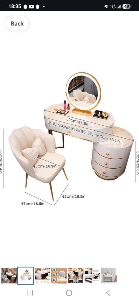 Make up tafel nieuw in doos, Huis en Inrichting, Tafels | Kaptafels, Nieuw, Minder dan 100 cm, Hout, Ophalen of Verzenden