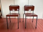 2 x Gispen 106 stoelen, TU Delft, 100 euro voor set, Ophalen, Gebruikt, Twee, Bruin