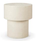 Elements bijzettafel paddestoel 41, Overige materialen, Minder dan 55 cm, Wit/beige kleur, Rond