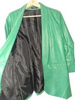 Leather look groen blazer/ colbert met smok mouw, Ophalen of Verzenden, Zo goed als nieuw