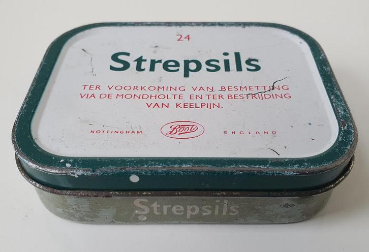 Mooi oud blikje van Strepsils, slechts €2,50 verzendkosten!, Verzamelen, Blikken, Gebruikt, Overige, Overige merken, Verzenden