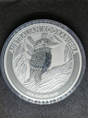 1 KILO MUNT ZILVER 2014 KOOKABURRA 999 SILVER 1KG MUNTEN beschikbaar voor biedingen