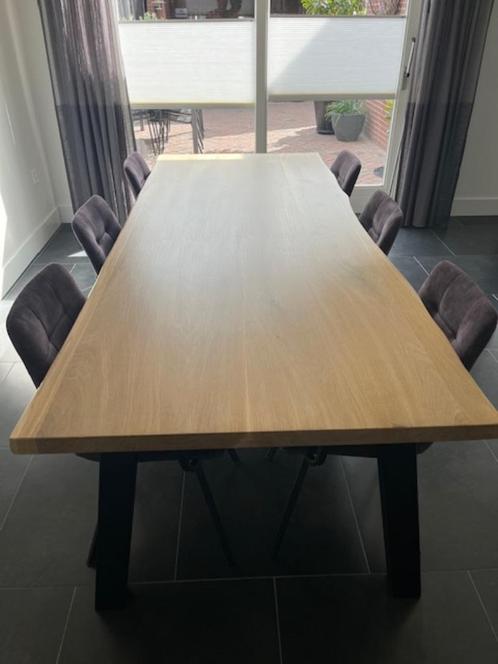 Prachtige Boomstamtafel (240x96x77), Huis en Inrichting, Tafels | Eettafels, Zo goed als nieuw, 50 tot 100 cm, 200 cm of meer