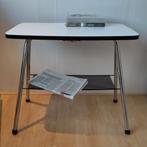 Vintage mid century bijzettafel met lectuur blad, Ophalen of Verzenden