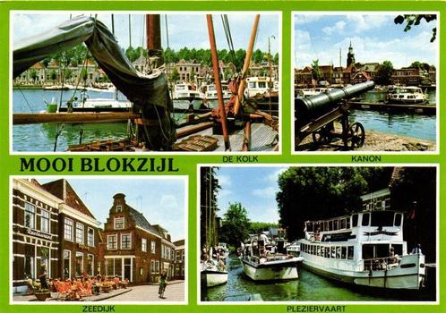 Mooi Blokzijl - 4 afb - 1982 gelopen, Verzamelen, Ansichtkaarten | Nederland, Gelopen, Overijssel, 1980 tot heden, Ophalen of Verzenden