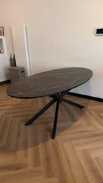 Zitmaxx ovale marmer tafel, Huis en Inrichting, Ophalen, 200 cm of meer, 50 tot 100 cm, Zo goed als nieuw