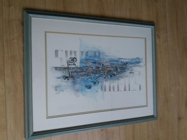 Thomas Weisenberger * kunstdruk van saxofoon, Huis en Inrichting, Woonaccessoires | Schilderijen, Tekeningen en Foto's, Zo goed als nieuw
