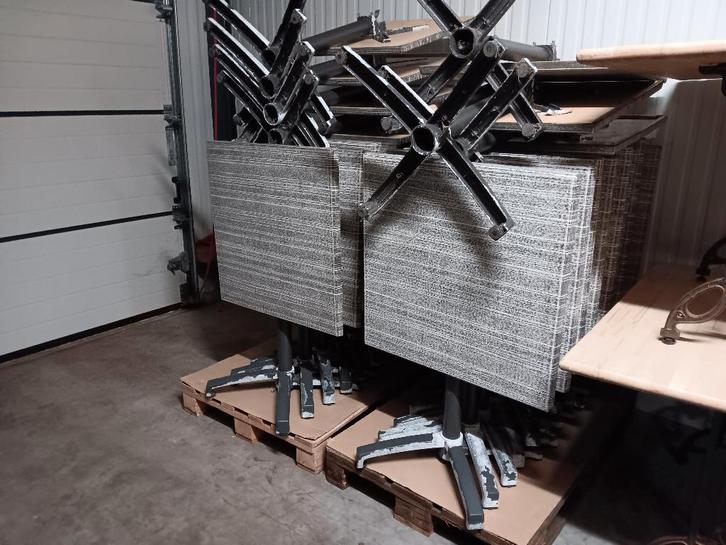 23 inklapbare horeca terrastafels, Tuin en Terras, Tuintafels, Gebruikt, Vierkant, Ophalen