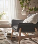 IKEA VEDBO Fauteuil Grijs (1x) - Uithoorn, Huis en Inrichting, Ophalen, Gebruikt, Minder dan 75 cm, Stof