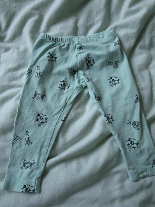 Smitten Organic maat 68 - lichtgroen broekje met insecten, Kinderen en Baby's, Babykleding | Maat 68, Zo goed als nieuw, Broekje