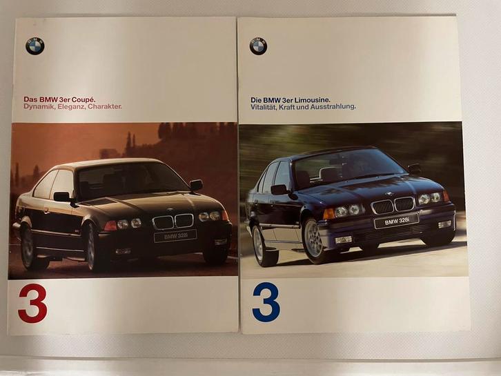 2 Verkoop folders BMW 3 serie limousine en coupé., Boeken, Auto's | Folders en Tijdschriften, Zo goed als nieuw, BMW, Ophalen of Verzenden