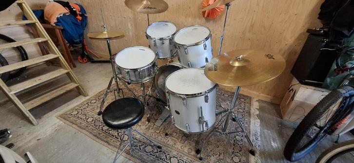 Trak TF 407 Drumstel met Bekkens, Muziek en Instrumenten, Drumstellen en Slagwerk, Gebruikt, Overige merken, Ophalen of Verzenden