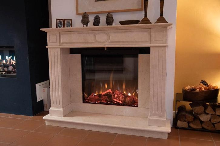 ZWART marmeren schouw omlopend model, Huis en Inrichting, Haarden, Nieuw, Overige soorten, Ophalen