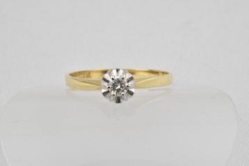14 karaat gouden ring met Diamant 938-G