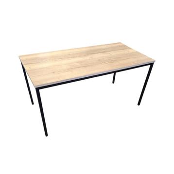 Tweedehands Kantinetafel Zwart Natuur Eiken B160xD80 beschikbaar voor biedingen