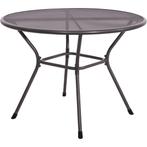 Tuintafel nordic 105 cm grijs gepoedercoat staal, Info@edvonline.nl, Rond, Nieuw, Ophalen of Verzenden