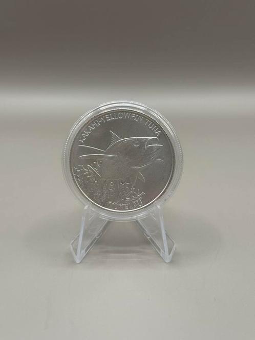 Tokelau - Kaki Yellowfin Tuna - 2014 - 1 OZ, Postzegels en Munten, Edelmetalen en Baren, Zilver, Ophalen of Verzenden