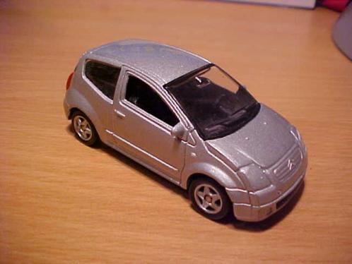 Welly - Citroën C2 2003 [zilver] 1/55, Hobby en Vrije tijd, Modelauto's | Overige schalen, Gebruikt, Auto, Ophalen of Verzenden