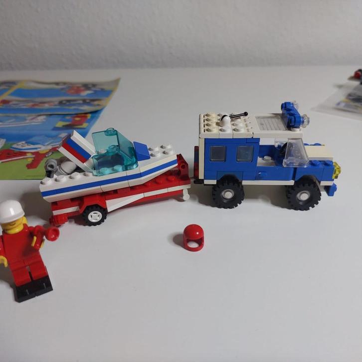 vintage lego 6698 rv met speedboot, Kinderen en Baby's, Speelgoed | Duplo en Lego, Gebruikt, Lego, Complete set, Ophalen of Verzenden