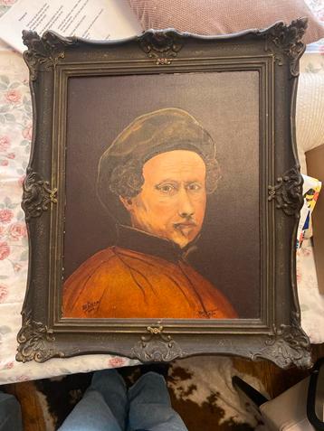 Portret Schilderij in Oude Lijst beschikbaar voor biedingen