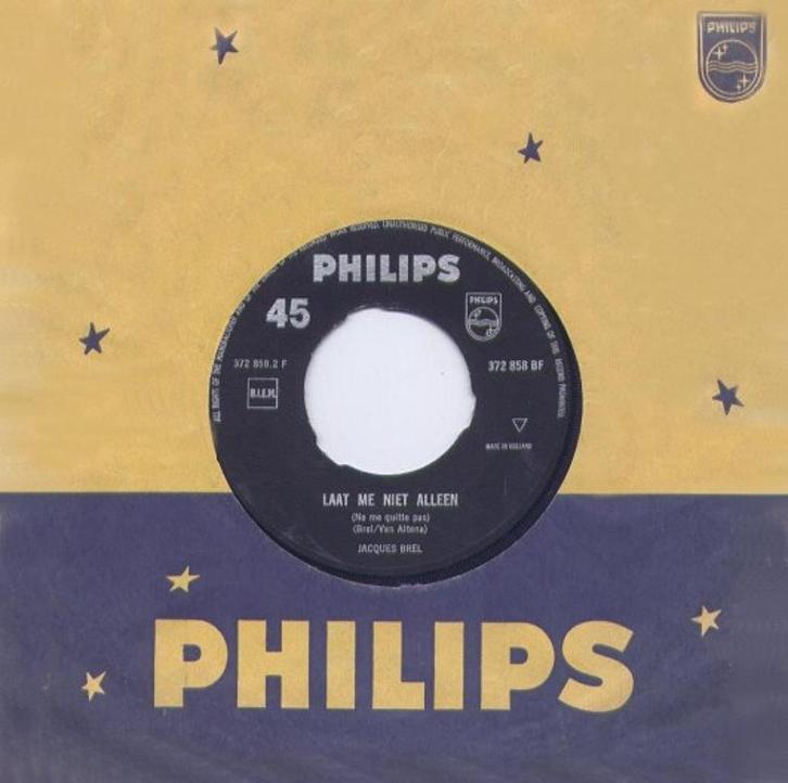 Chanson Single (1961) Jacques Brel - Marieke, Cd's en Dvd's, Vinyl Singles, Gebruikt, Single, Nederlandstalig, 7 inch, Ophalen of Verzenden