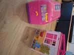 Barbie bus (caravan) en huis, Ophalen, Gebruikt, Poppenhuispop