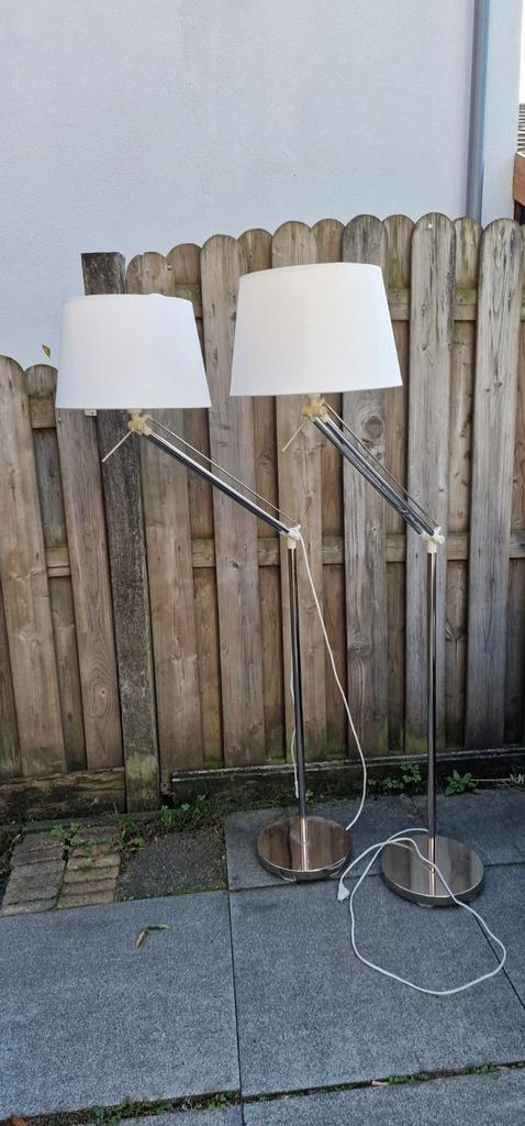 Ikea lamp chroom 2 stuks / Samtid vloerlamp, Huis en Inrichting, Lampen | Vloerlampen, Zo goed als nieuw, 150 tot 200 cm, Ophalen