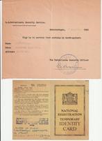 1946 ID kaart + form. H.Q. Netherlands Security Service, Verzenden