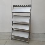 Grijs metalen presentatierek / folderrek - 177x93x47 cm, Huis en Inrichting, Gebruikt